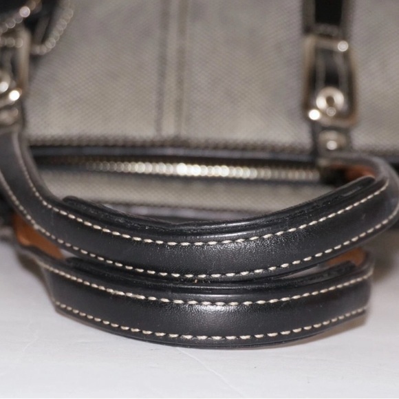 Vintage Coach Hampton Collection Mini Canvas Leather Handbag - Picture 3 of 11